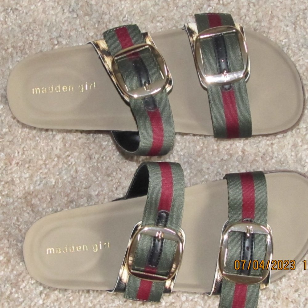 WOMENS MADDEN GIRL SLIDE SANDALS,... NWOT